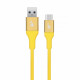 Cable USB 3.0 - USB C 2m PREMIUM 3A yellow TPE