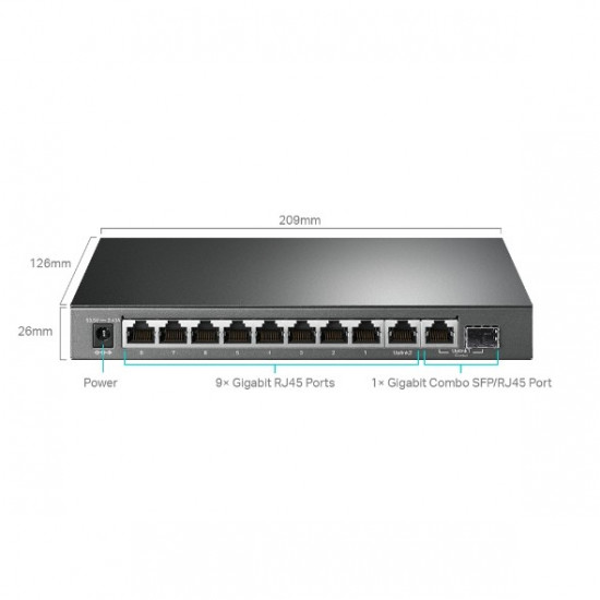 TP-Link SG1210MPE switc 8GE PoE+ 1GE 1SFP