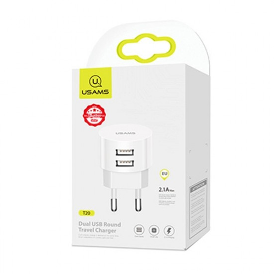 Charger T20 2XUSB 2,1A Round