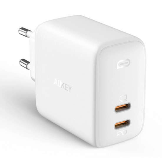 AUKEY PA-B4 White Omnia GaN Wall Charger 2xUSB