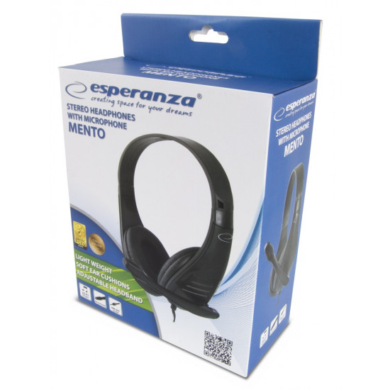 Esperanza EH209K headphones/headset Head-band Black