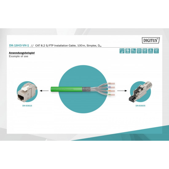 Cabel S/FTP cat. 8 DK-1843-VH-1