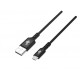 Cable USB0-Micro USB 2m silicone black Quick Charge