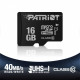 Memory card MicroSDHC PATRIOT 16GB LX Series