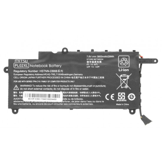 MITSU HP BC/HP-X360-11N 3800mAh 29Wh 7.6V