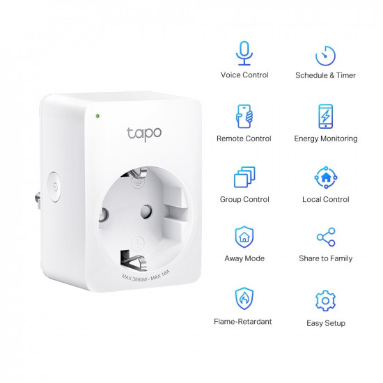 Mini Smart Socket WiFi Tapo P110 with energy consumption