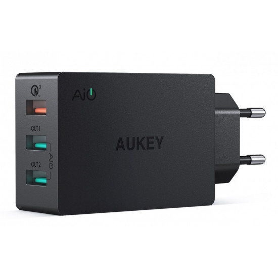 AUKEY PA-T14 Wall Charg er 3xUSB Quick Charge 3