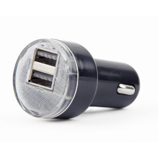 Car charger 2xUSB 2.1A black