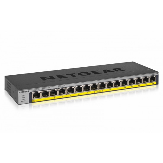 Switch unmanaged GS116LP 16xGE PoE+