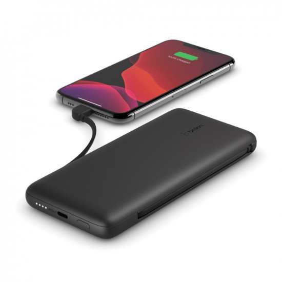 PowerBank 10 000mAh with cables USB-C/LTG Black