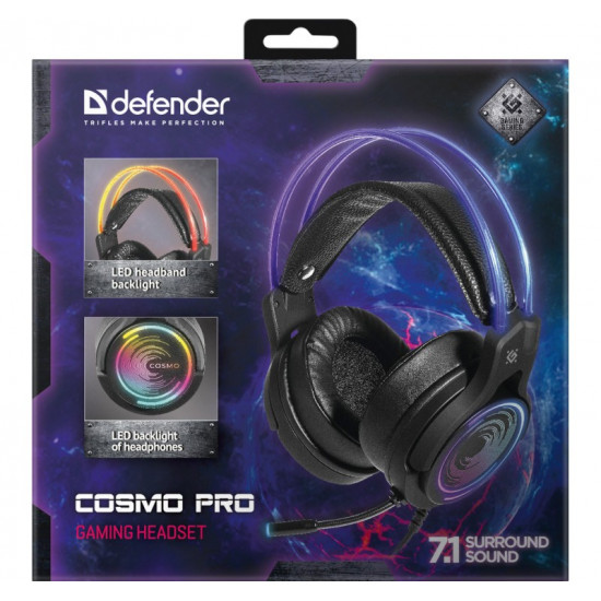 HEADPHONES WITH MICROPHONE COSMO PRO 7.1, USB