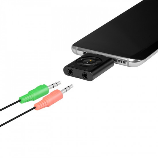 USB3.2 audio adapter USB -C/M to 2x3.5mm/F 7.1