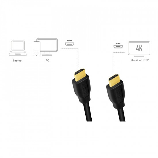 HDMI cable 4K/60Hz, CCS , black, 5m