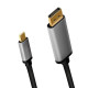 USB-C to DP cable, 4K 60Hz, alu, 1.8m