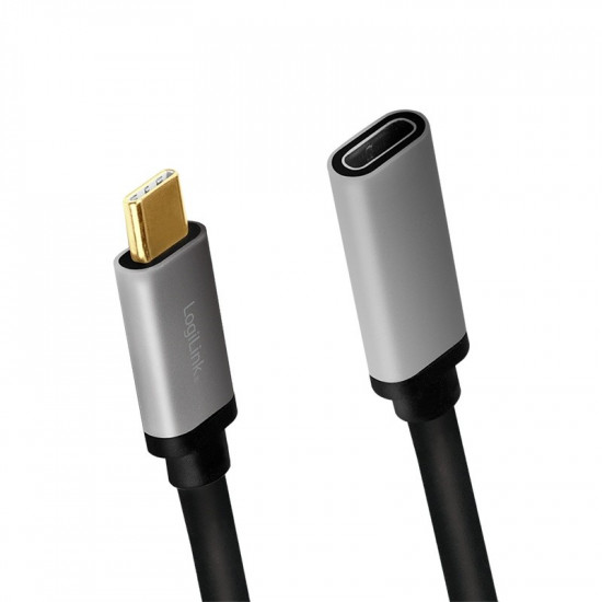 USB-C M/F cable, 4K/60Hz , alu, 0.5m