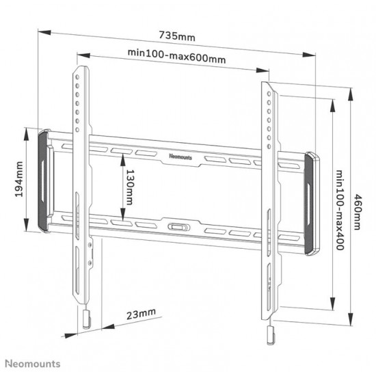 TV SET ACC WALL MOUNT/WL30-550BL16 NEOMOUNTS