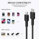 Cable CB-CL03 Black nylon Lightning-USB C | 2m | USB Power Delivery USB-PD | certificate MFi Apple