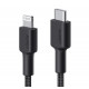 Cable CB-CL03 Black nylon Lightning-USB C | 2m | USB Power Delivery USB-PD | certificate MFi Apple