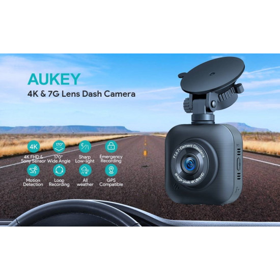 Car recorder DRS1 4K | 3840x2160@30p | 170 | microSD | 2-inch LED