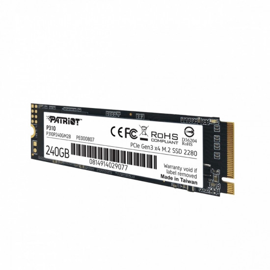 SSD drive P310 240GB M.2 2280 1700/1000 PCIe NVMe Gen3 x 4