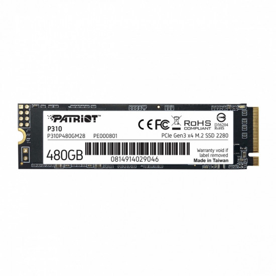 SSD drive P310 480GB M.2 2280 1700/1500 PCIe NVMe Gen3 x 4