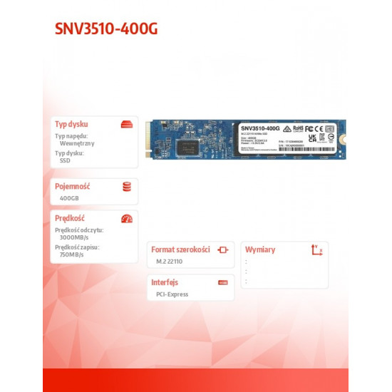 SSD drive SATA 400GB M2 22110 SNV3510-400G