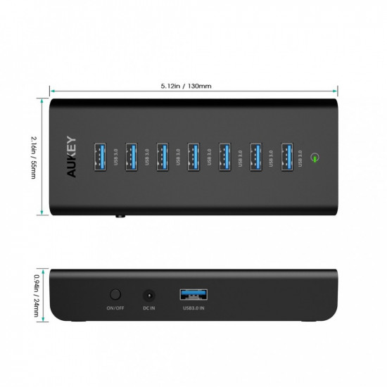 AUKEY CB-H3 Active USB HUB 7in1 7xUSB 3.0