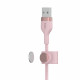 Cable BoostCharge USB-A for Lightning silicone 3m, pink