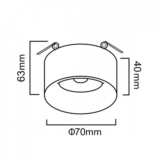 Recessed ceiling light Maclean MCE457 W/G