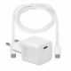  Wall charger C-38 PD30 CW USB-C, Cable