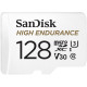 SanDisk High Endurance microSDXC 128GB + SD Adapter - for dash cams & home monitoring, up to 10,000 Hours, Full HD / 4K videos, up to 100/40 MB/s Read/Write speeds, C10, U3, V30, EAN: 619659173104