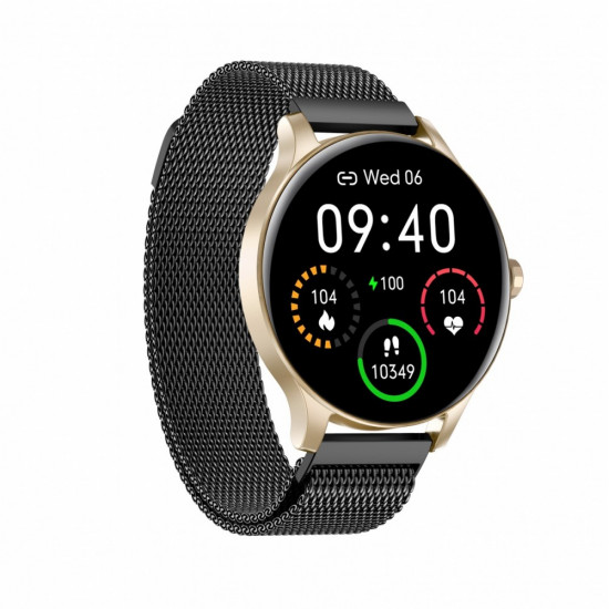 Smartwatch Classy gold-black steel