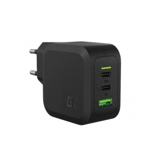 PowerGaN 65W PD 3.0 QC 3.0 2xUSB-C 1xUSB-A wall charger