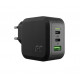 PowerGaN 65W PD 3.0 QC 3.0 2xUSB-C 1xUSB-A wall charger