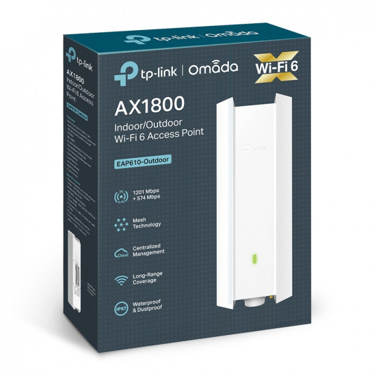 Access Point|TP-LINK|Omada|1800 Mbps|IEEE 802.11a|IEEE 802.11b|IEEE 802.11g|IEEE 802.11n|IEEE 802.11ac|IEEE 802.11ax|EAP610-OUTDOOR