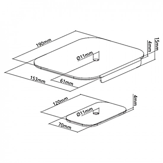 Reinforcement for table mount Maclean MC-929