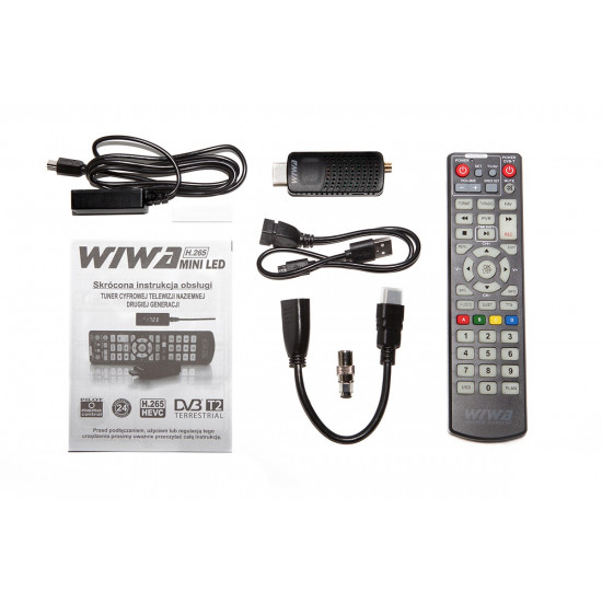 Tuner TV H.265 MINI LED DVB-T/DVB-T2 H.265 HD