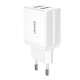 Charger 2xUSB T24 2,1A White Only Head