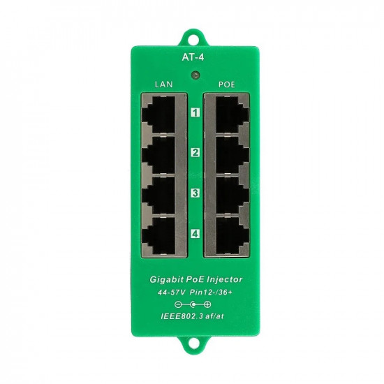 PoE Injector 4 ports Gigabit 