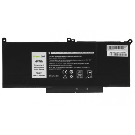 Battery for Dell Latitude 7290 7380 7480 7490 F3YGT 7,6V 5800mAh