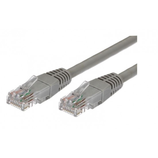 Patch cable cat.6 RJ45 UTP 1m. grey - pack of 10