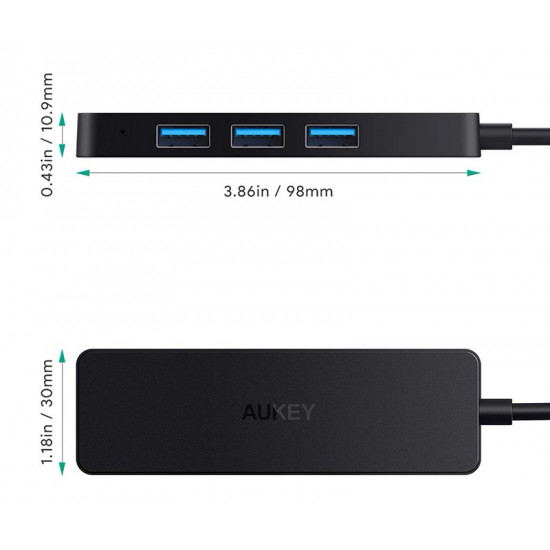 Hub USB-A CB-H39 | Ultra Slim | 4w1 | 4xUSB 3.0 | 5Gbps