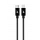 Kabel Lightning MFi - USB C czarny 1m