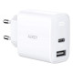 AUKEY PA-F3S White Wall Charger 2xUSB Power Del