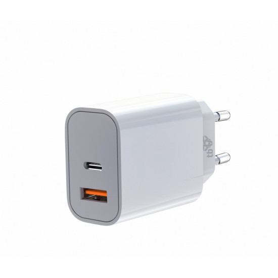 Universal charger 2x3A USB C + USB A Power Delivery white