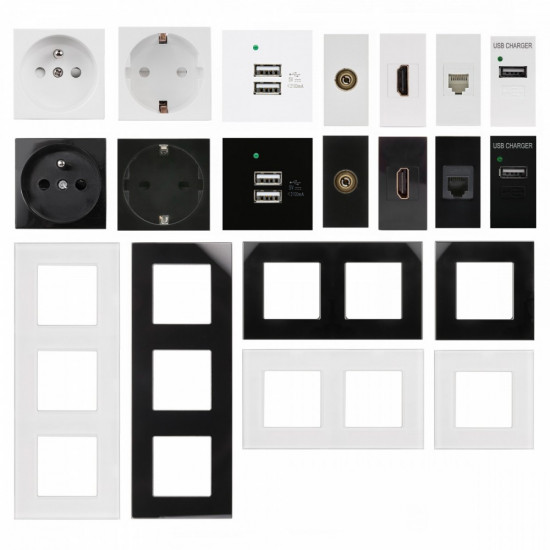 HDMI socket modular wall MAclean MCE720W