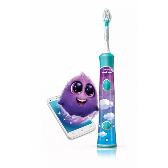 Philips Sonicare For Kids Sonic electric toothbrush HX6322/04 Built-in Bluetooth Coaching App 2 brush heads 2 modes