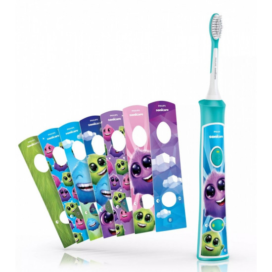 Philips Sonicare For Kids Sonic electric toothbrush HX6322/04 Built-in Bluetooth Coaching App 2 brush heads 2 modes