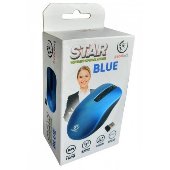 Optical wireless mouse Rebeltec STAR blue