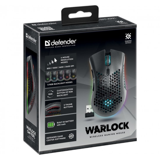 WIRELESS GAMINGO MOUSE WARLOCK GM-709L